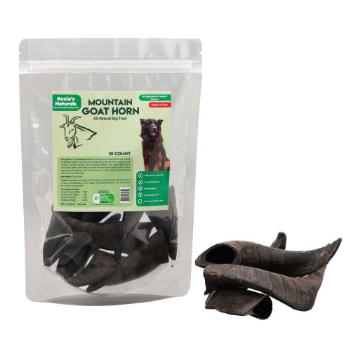 Mountain Goat Horn-100% Natural Dog Treat & Chews; Grain-Free; Gluten-Free; Dog Chewing Dental Toys-Mixed Sizes; 10 Count-10 oz Mountain Goat Horn-100% Natural Dog Treat & Chews; Grain-Free; Gluten-Free; Dog Chewing Dental Toys-Mixed Sizes; 10 Count-10 oz
