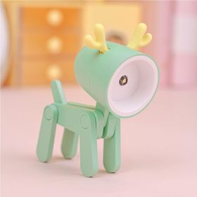 Mini Cute Animal Pet Dogs Deer Designer Led Night Light Table Lamp Kids Toys Gift For Birthday/Easter/Boy/Girlfriends (Items: Deer, Color: Green)