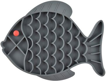 Anti-Choke Pet Dish Feeding New Slowly Eating Dog and Cat Feeder Bowl Food Eat Slowly Down Puppy Feed Cup Diet Dish Fish Shape Eating Tray (Color: GRAY)