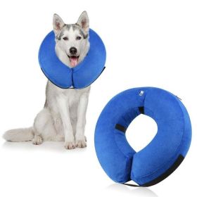 Soft Dog Cone Collar for After Surgery - Inflatable Dog Neck Donut Collar - Elizabethan Collar for Dogs Recovery (Colour: CQLQ11 Love Peach, size: M)