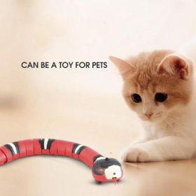 Automatic Cat Toys Eletronic Snake Interactive Toys Smart Sensing Snake Tease Toys For Cats Dogs Pet Kitten Toys Pet Accessories (Color: A)