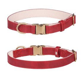 Leather dog collar; Leather Dog Collar Soft Padded Breathable Adjustable Tactical Pet Collar with Durable Metal Buckle for Small Medium Large Dogs (Colour: Leather, size: S code)